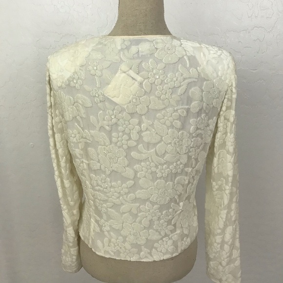 Lillie Rubin Beaded Velvet And Silk Evening Jacket - Picture 2 of 6